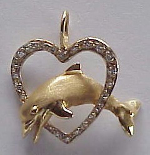 Dolphin Jewelry Picture - Diamond Heart 